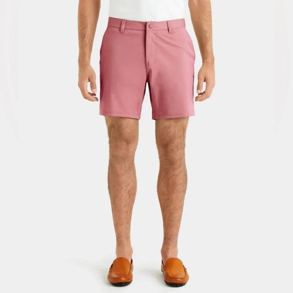 Rhone Commuter 9 Inch Shorts Men's Nantucket Red Flex Knit Size 36 redwood trail